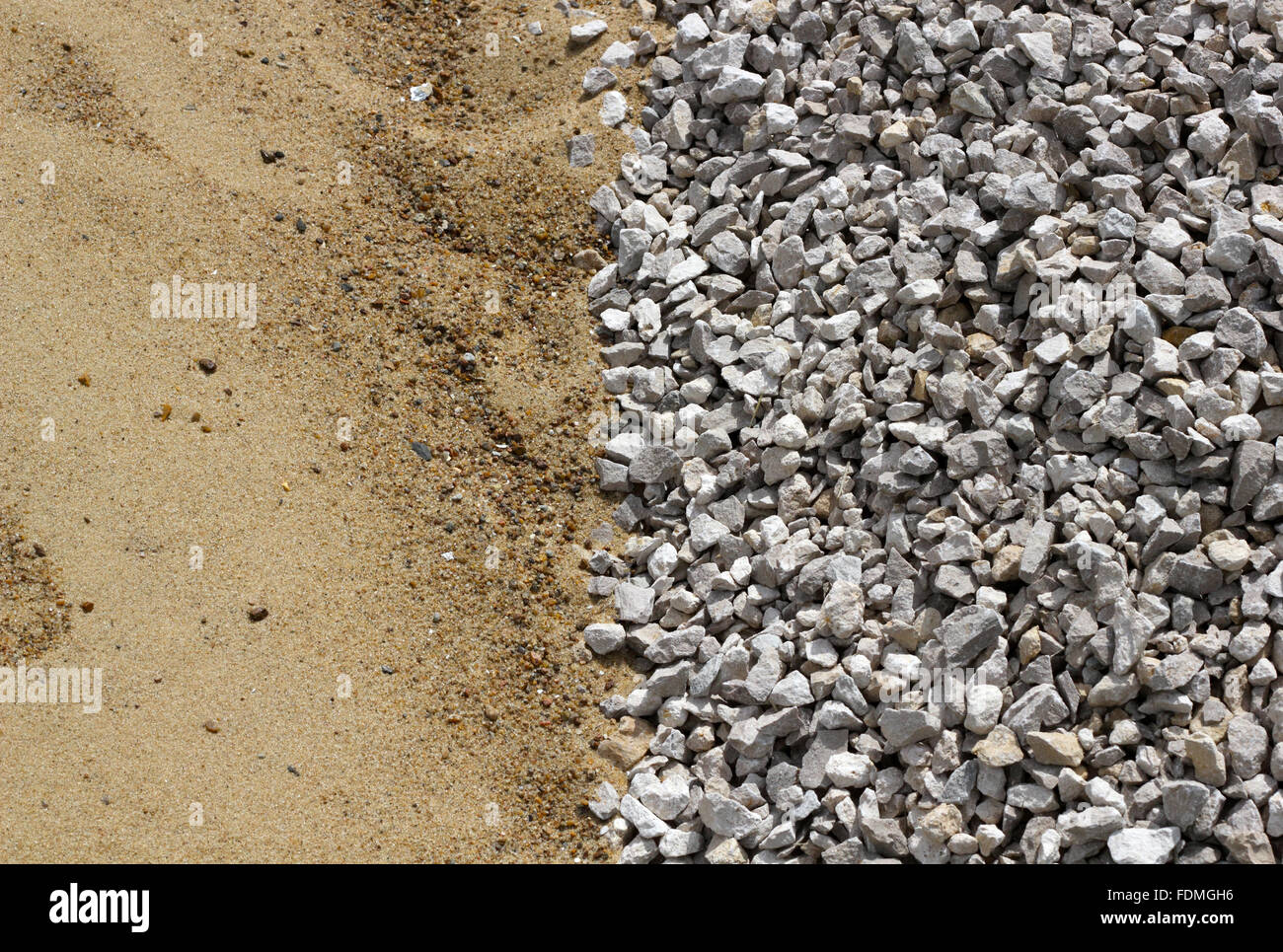 Sand und gebrochenen Stein vertikale Hintergrundfoto Stockfoto