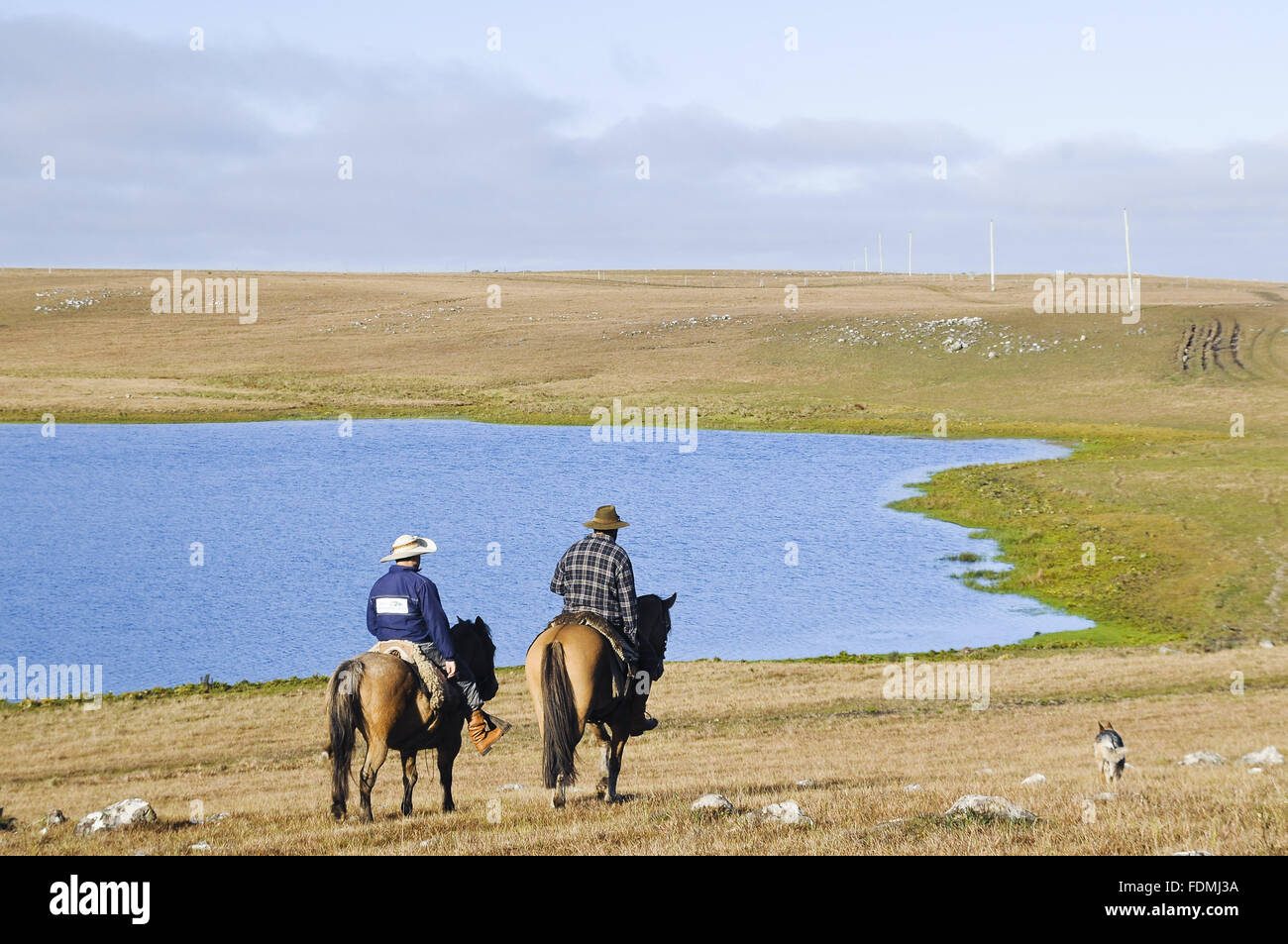 Gauchos Reiten im Nationalpark Sierra Aparados Stockfoto