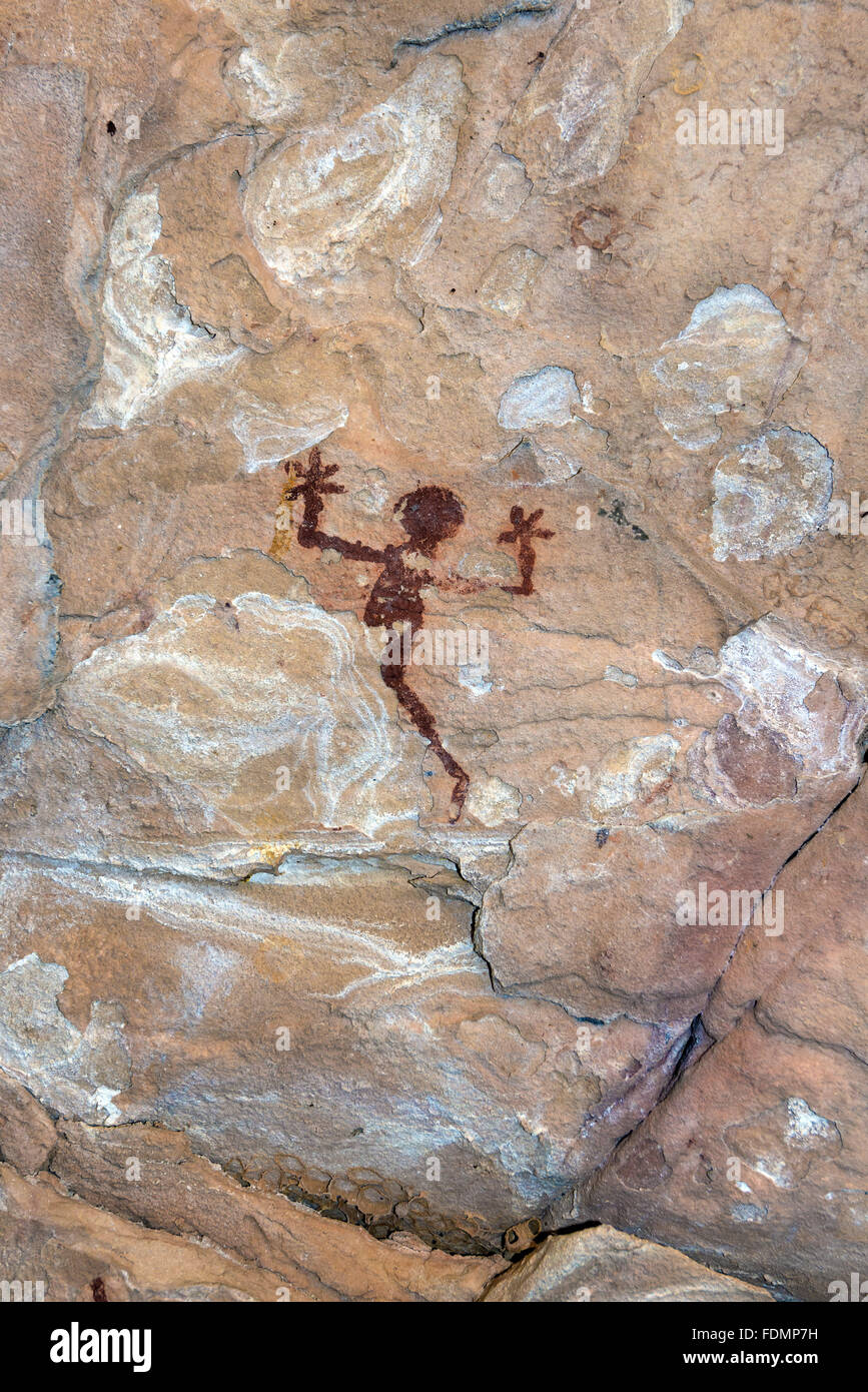 Felszeichnungen von wild und geometrischen Tradition - archäologische Seite Nest Geier Stockfoto