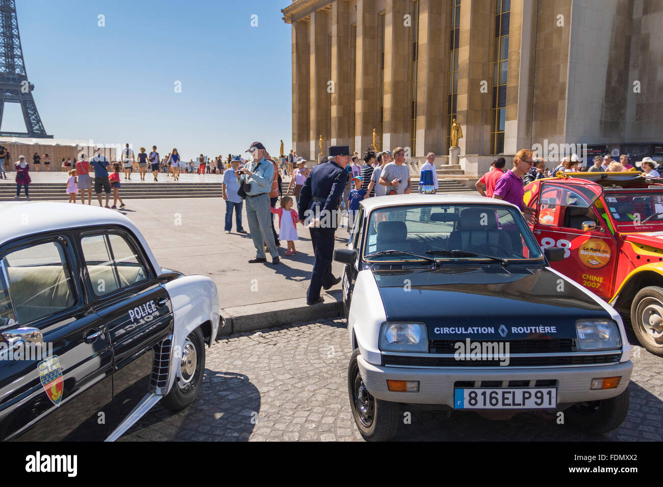 Oldtimer-Rallye Paris. Stockfoto