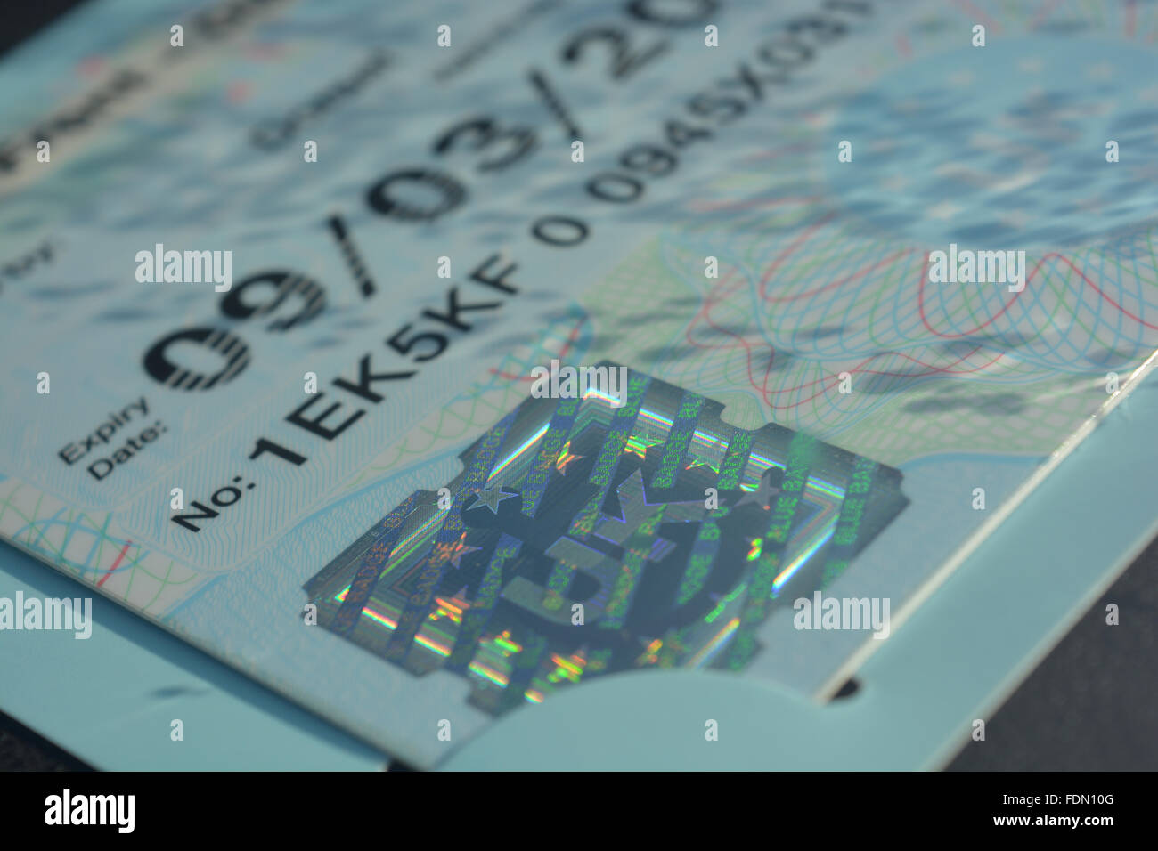 Behinderten Menschen-Blue-Badge Stockfoto