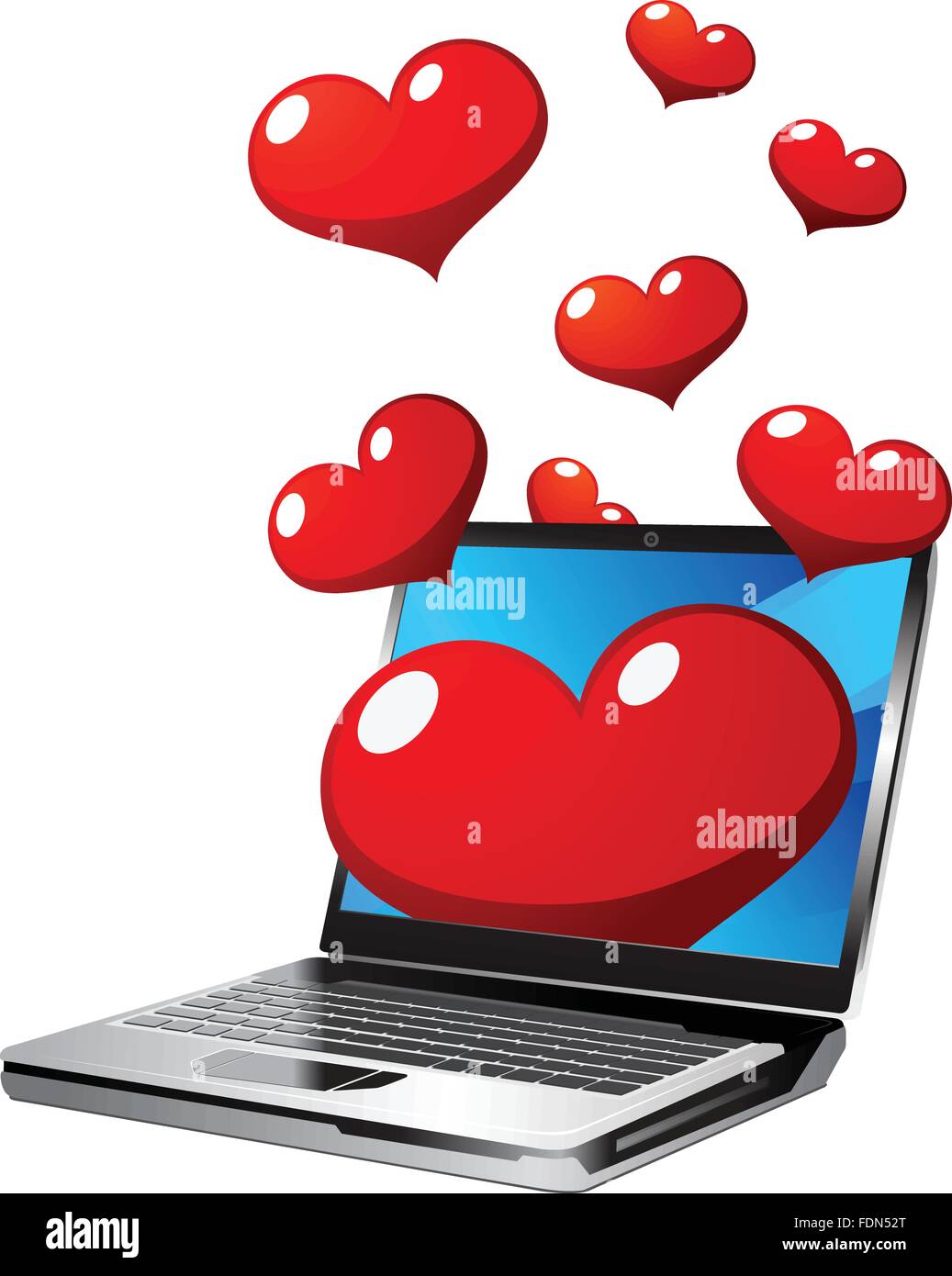 Laptop-Vektor-illustration Stock Vektor