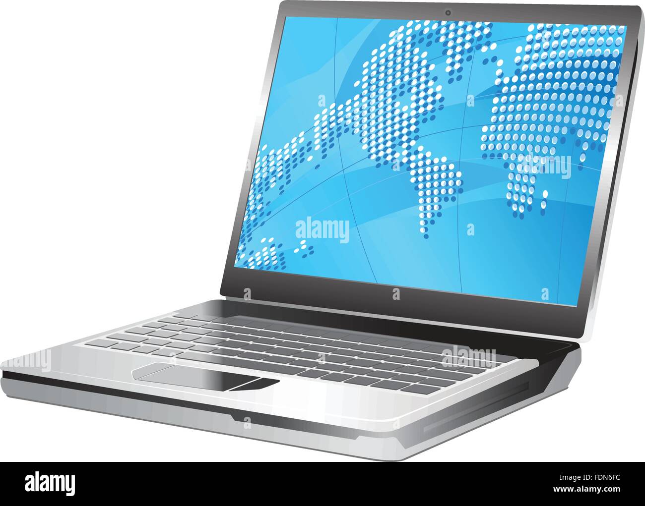 Laptop-Vektor-illustration Stock Vektor