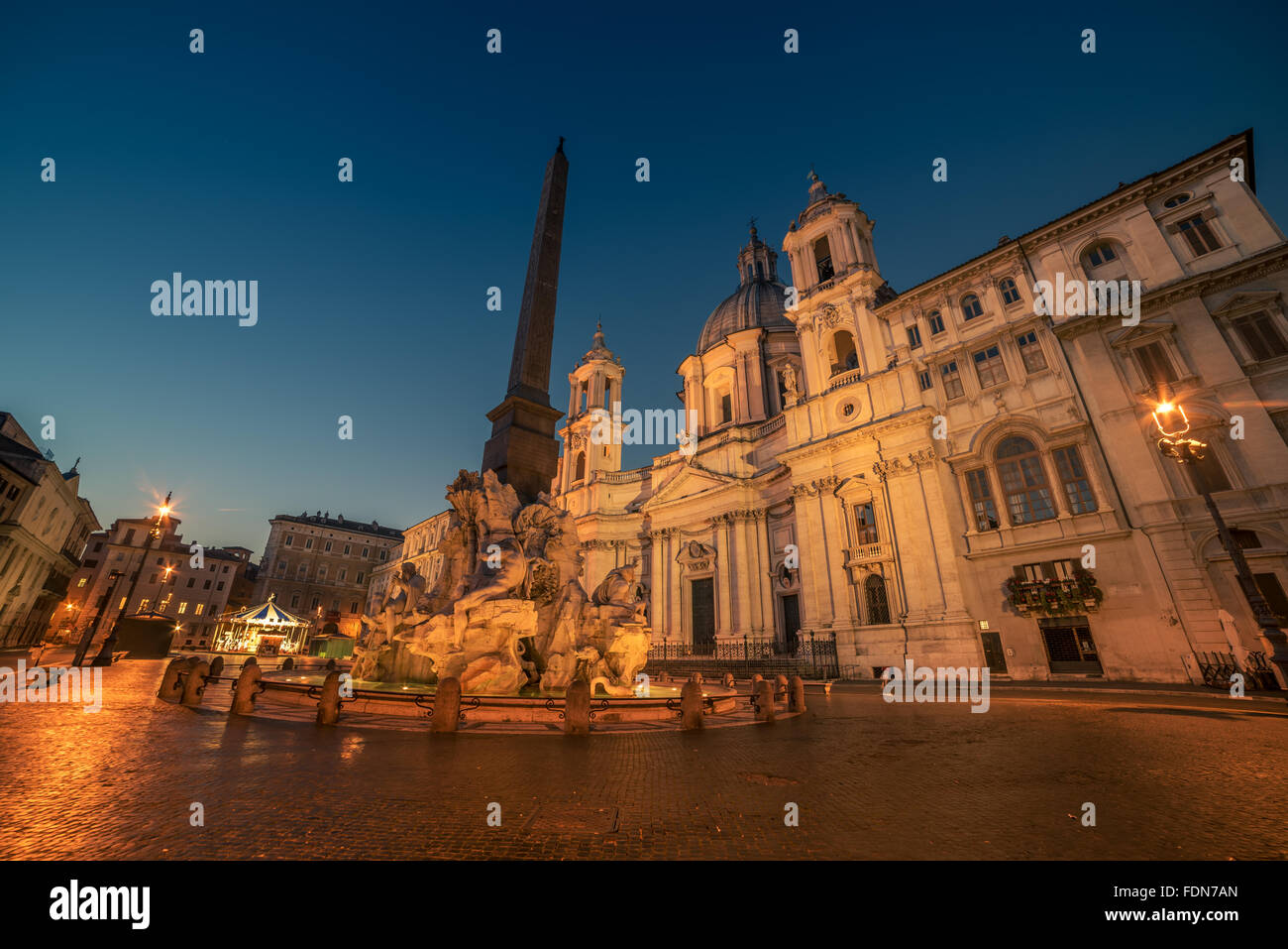 Rom, Italien: Piazza Navona in den Sonnenaufgang Stockfoto