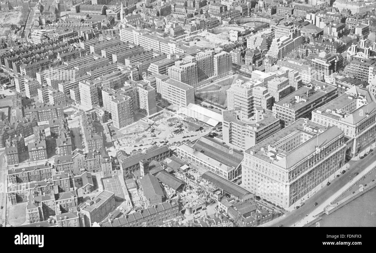 LONDON: Vor dem Krieg Sanierung in Westminster, Jahrgang 1943 drucken Stockfoto