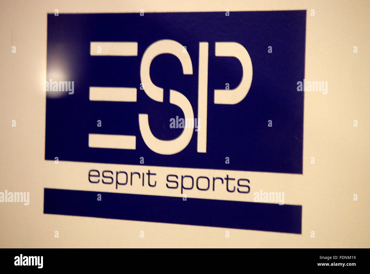 Markenname: "ESP Esprit Sports", Berlin. Stockfoto