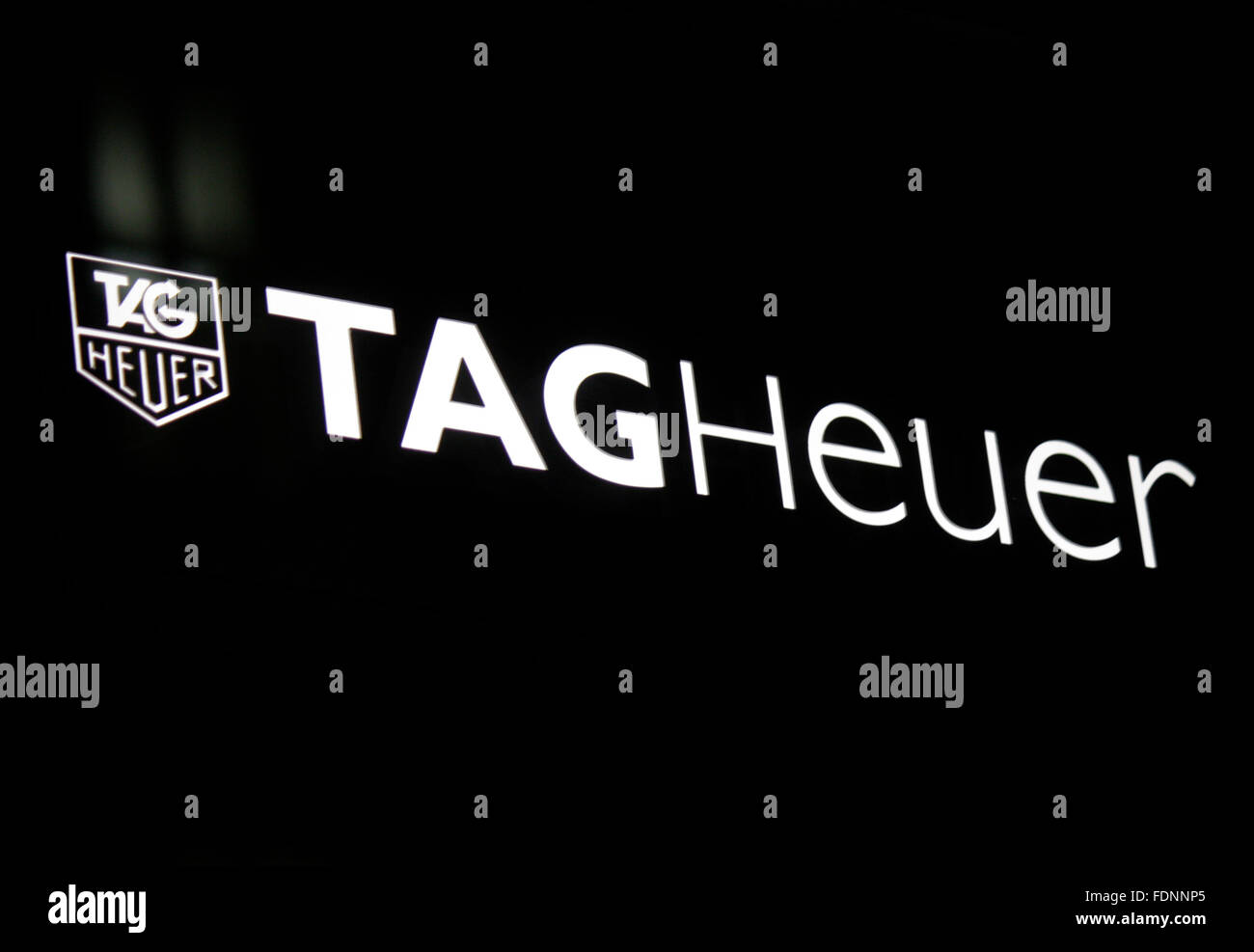 Markenname: "Tag Heuer", Berlin. Stockfoto