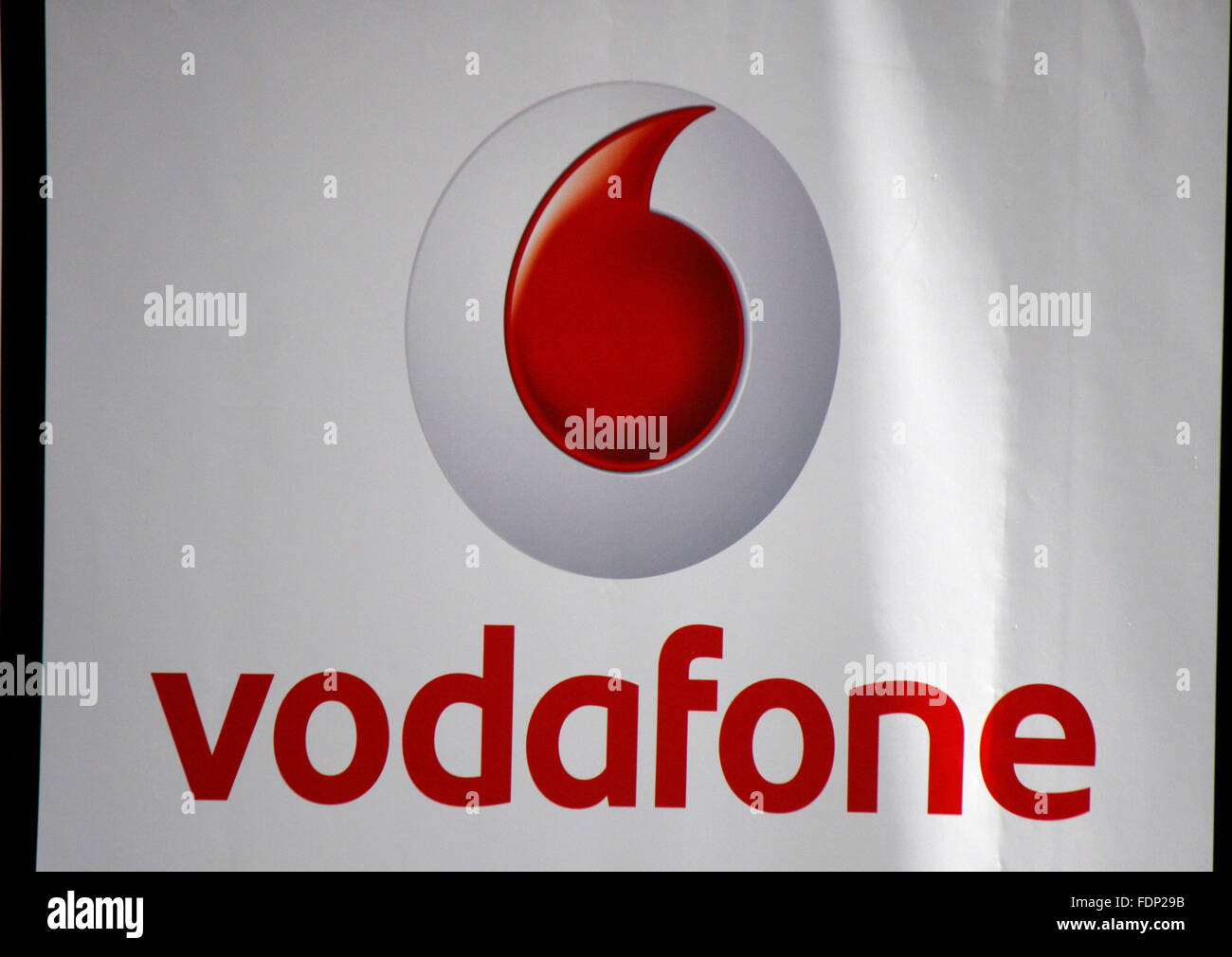 Markenname: "Vodafone", Berlin. Stockfoto