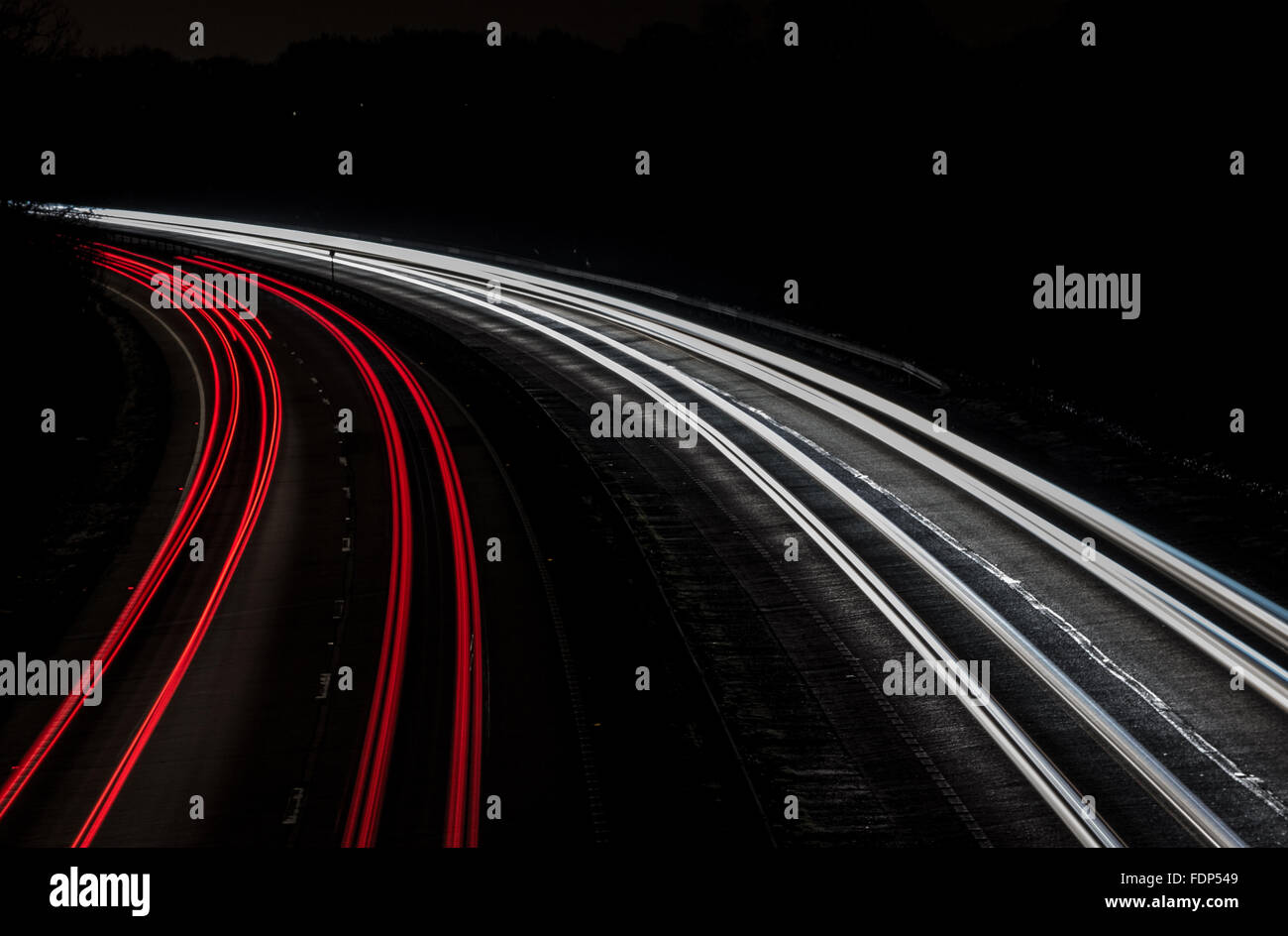 Auto Lichtspuren Stockfoto