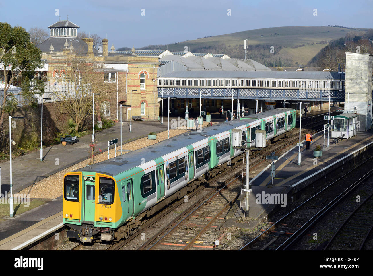 Bahnhof von Lewes, UK Stockfoto