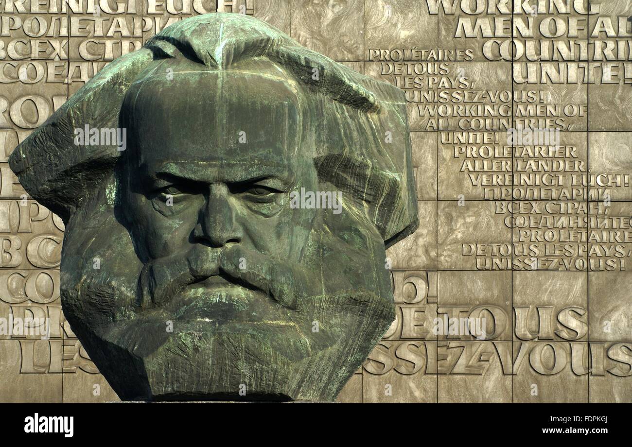 Chemnitz, Karl-Marx-monument Stockfoto