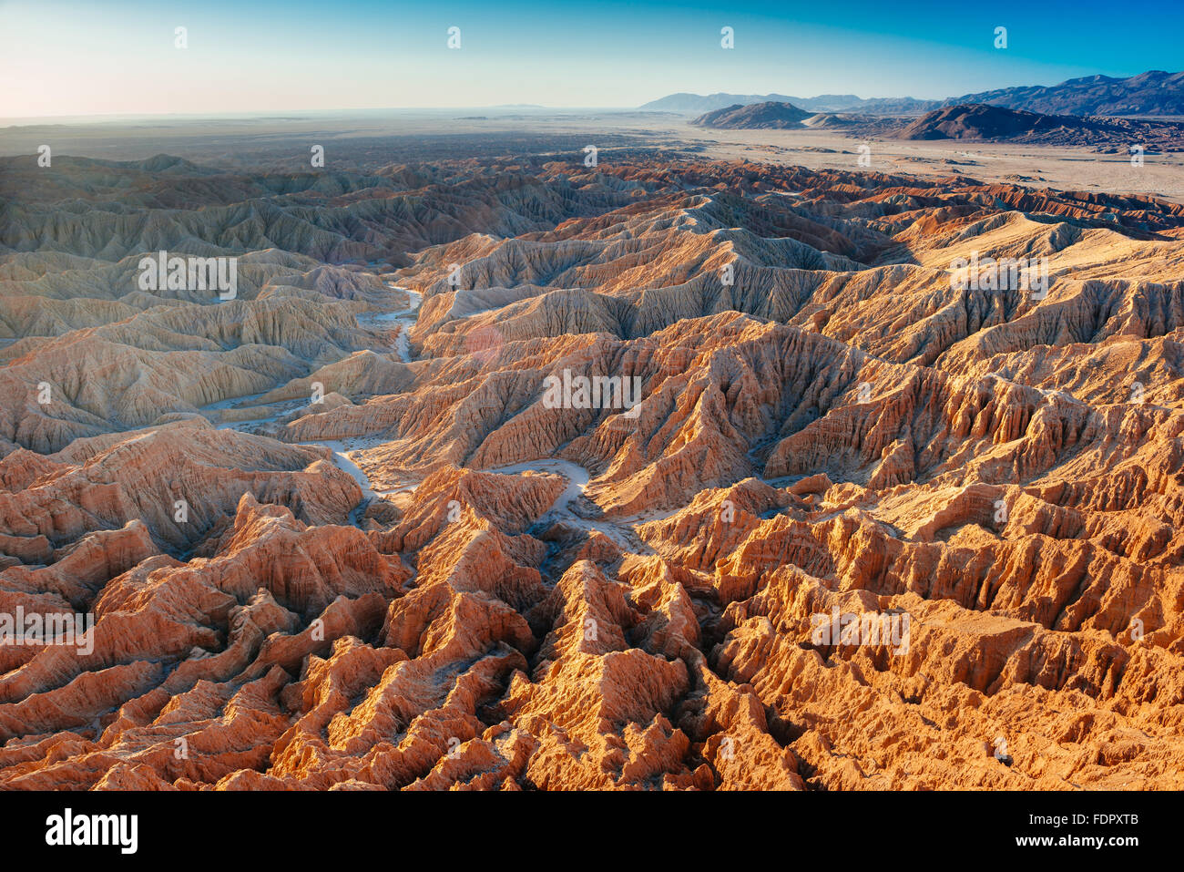 Die Aussicht von der Schrift Punkt in Anza-Borrego Desert State Park, Kalifornien Stockfoto