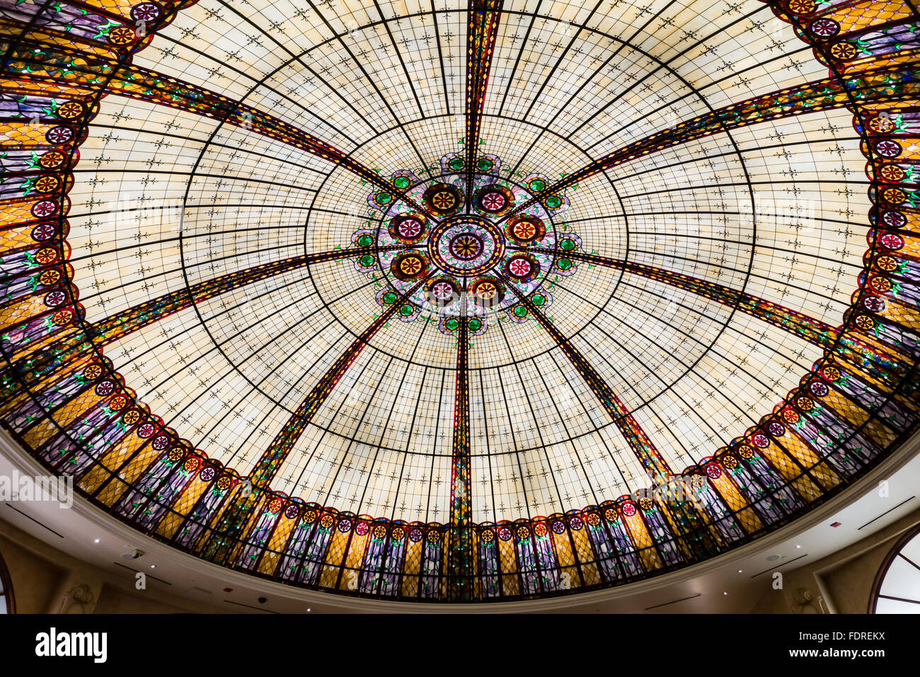 Decke Aus Buntglas In Paris Casino Las Vegas Nevada Usa