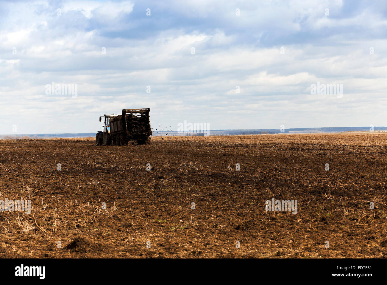 landwirtschaftlichen Bereich Dünger Stockfoto