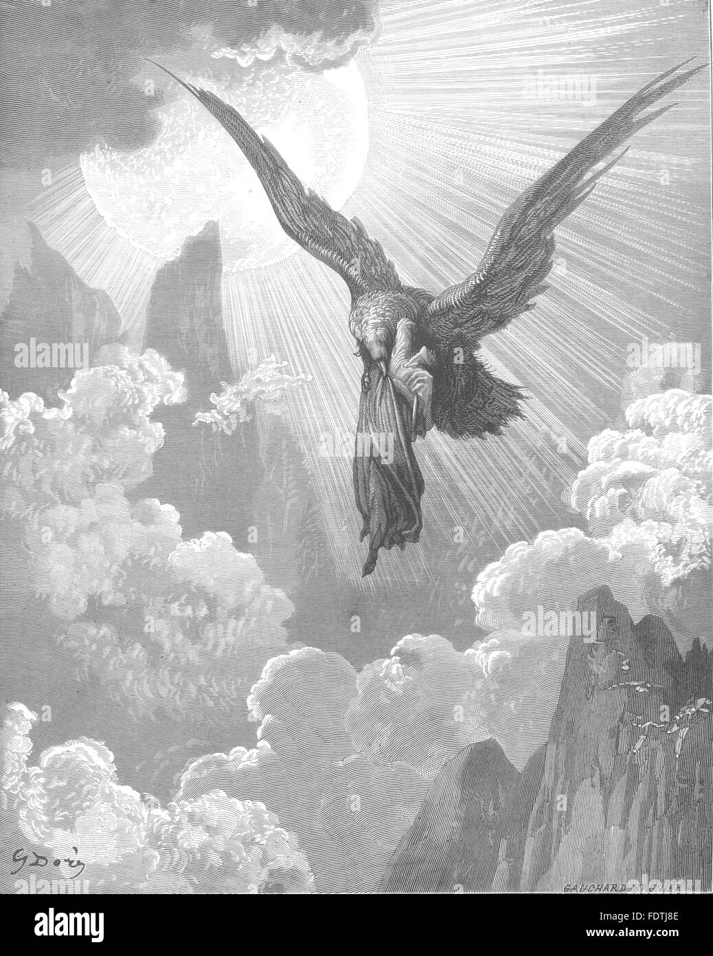 Adler Dante:There beide, dachte, mir brannte; so intensiv vorstellen Flammen, 1893 Stockfoto