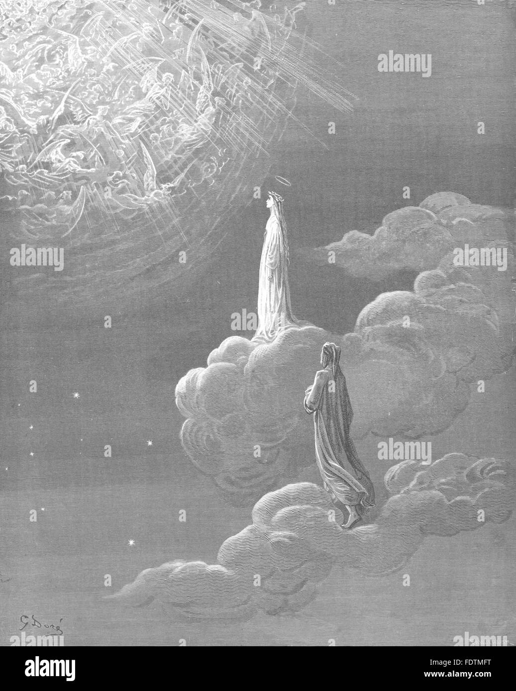 DANTE: sah drucken mich, Sohle meiner Dame mehr hohe Glückseligkeit übersetzt, 1893 Stockfoto