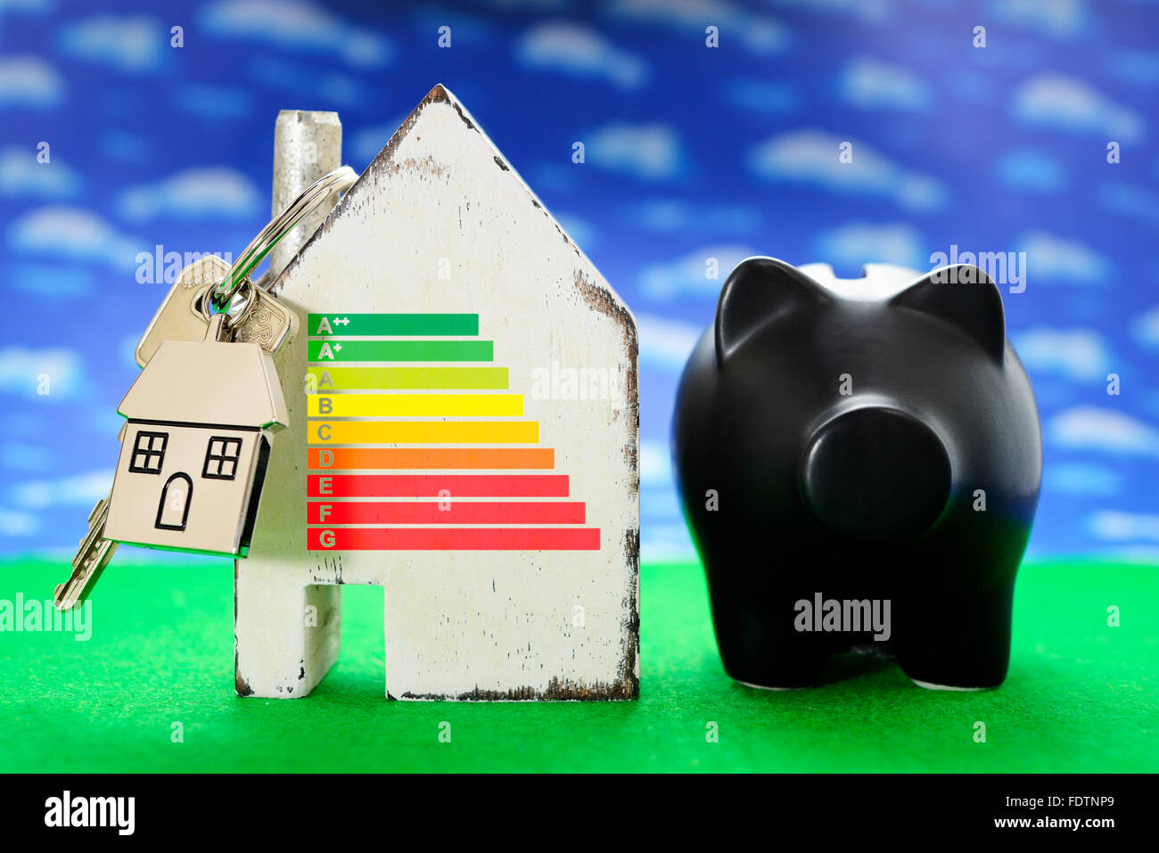 Energieausweis für Wohngebäude Stockfoto