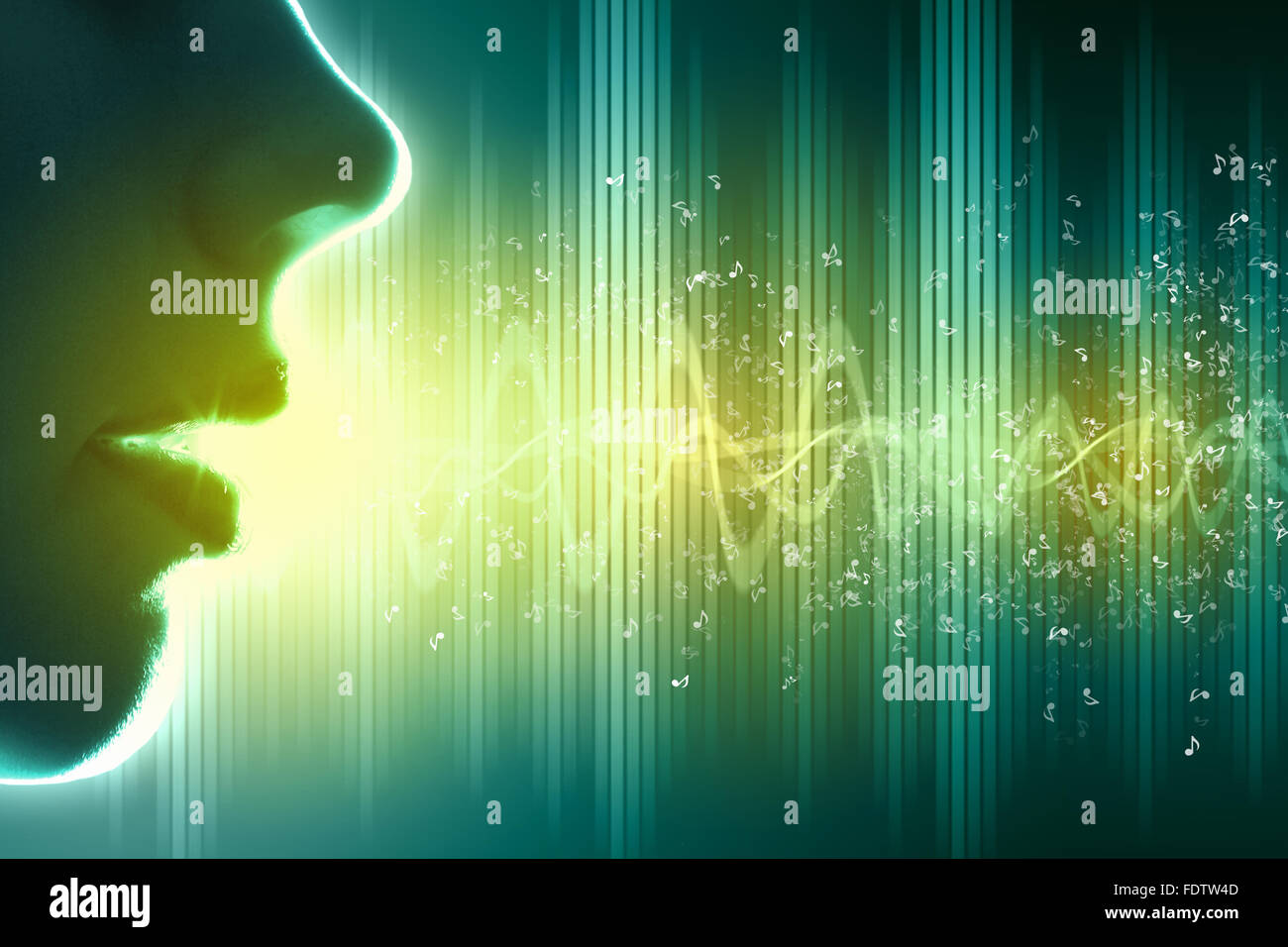 Equalizer Schallwelle Hintergrunddesign. Farbe Abbildung. Stockfoto