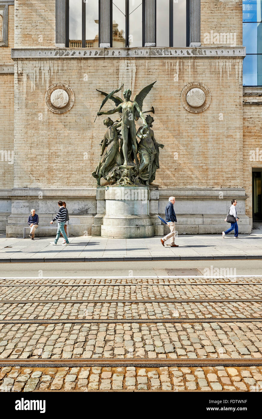 Das Königliche Museum Belgien in die Innenstadt von Brüssel am 15. August 2014. Es enthält über 20.000 Zeichnungen, Skulpturen und Gemälde Stockfoto