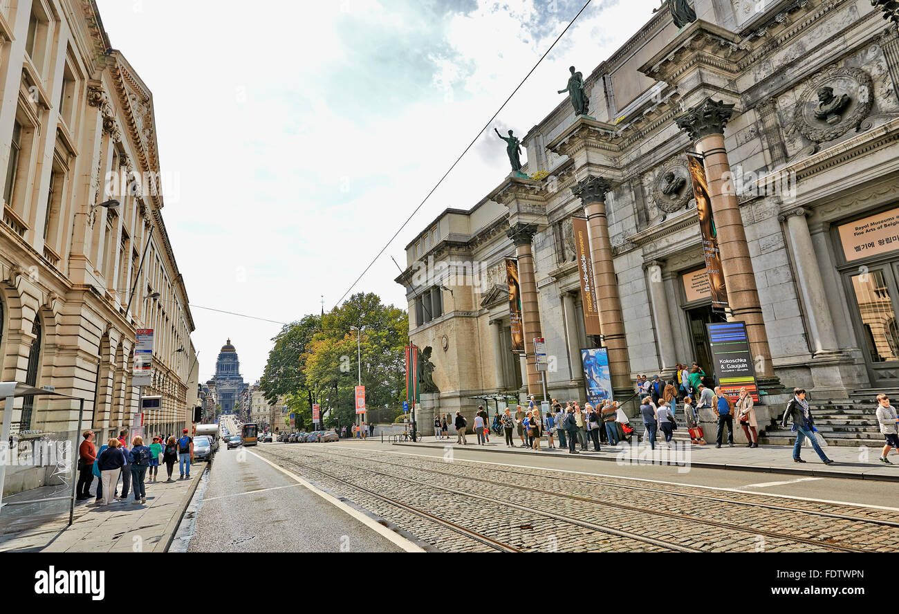 Das Königliche Museum Belgien in die Innenstadt von Brüssel am 15. August 2014. Es enthält über 20.000 Zeichnungen, Skulpturen und Gemälde Stockfoto