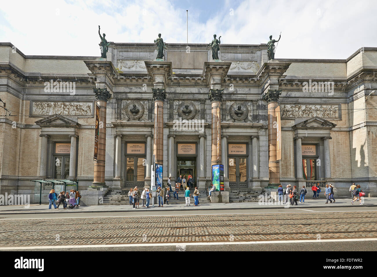 Das Königliche Museum Belgien in die Innenstadt von Brüssel am 15. August 2014. Es enthält über 20.000 Zeichnungen, Skulpturen und Gemälde Stockfoto