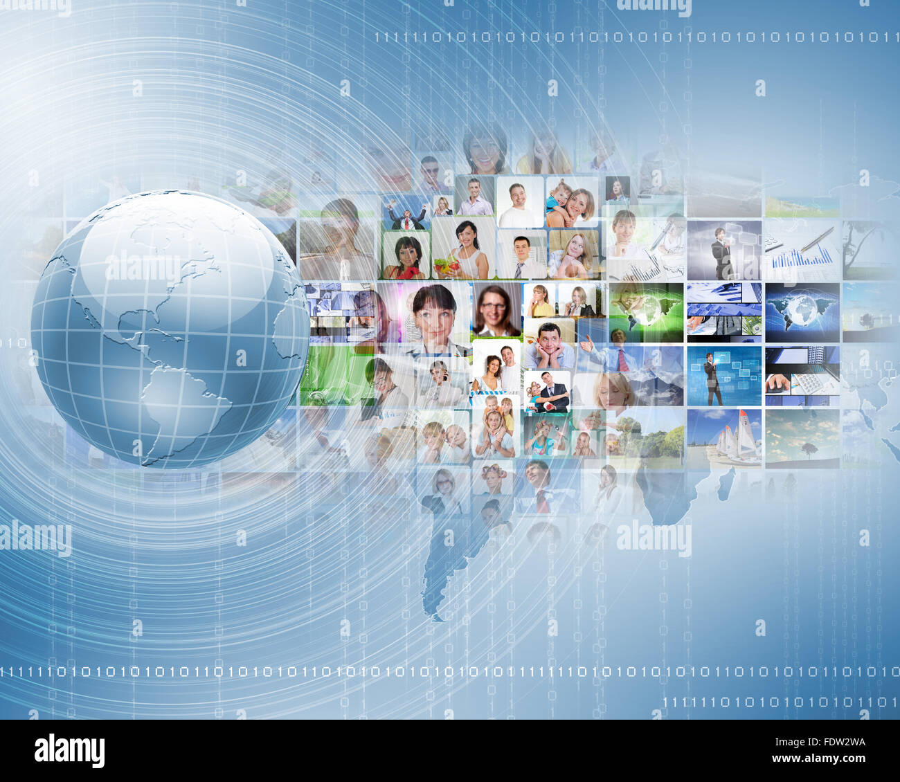 Symbol des sozialen Netzwerks mit Menschen Bilder Stockfoto