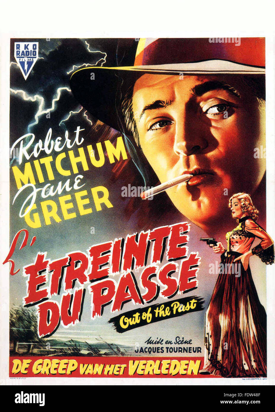 Out of the Past (1947) - französische Filmplakat Stockfoto
