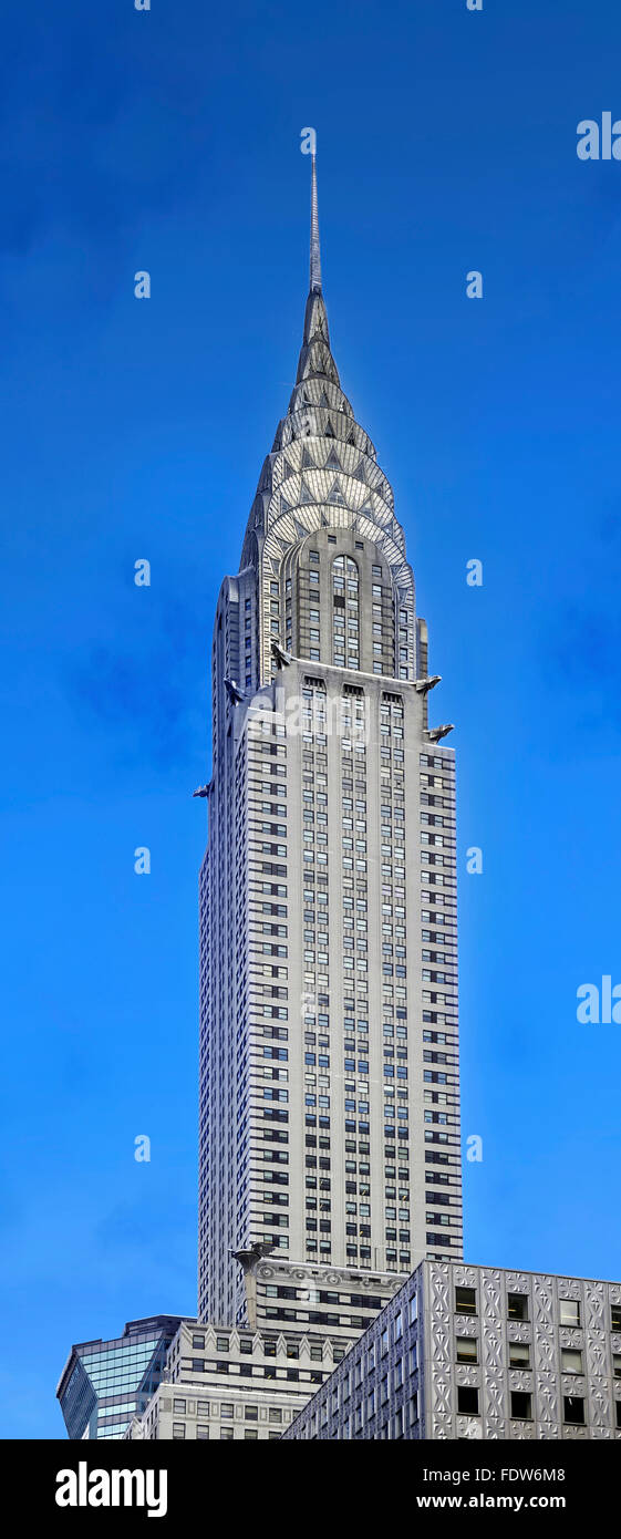 NEW YORK, USA - 19. August 2015: Chrysler Building in New York, war der weltweit höchsten Gebäude vor dem Empire State Buildin Stockfoto