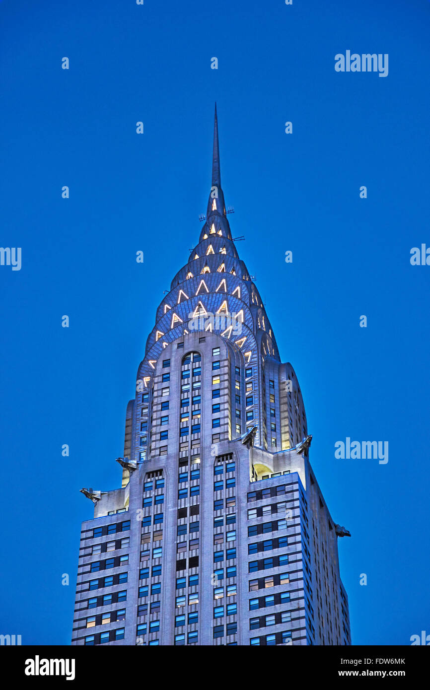 NEW YORK, USA - 19. August 2015: Chrysler Building in New York, war der weltweit höchsten Gebäude vor dem Empire State Buildin Stockfoto