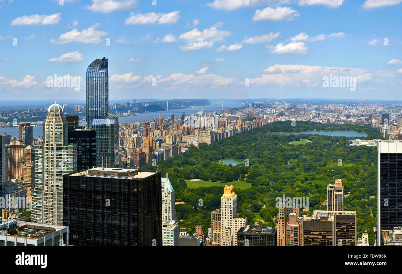 Central Park Luftbild, Manhattan, New York, hochwertige panorama Stockfoto