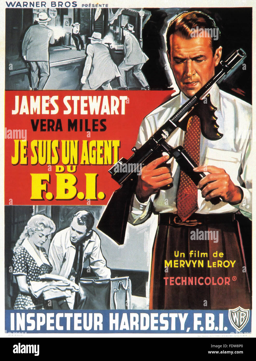 FBI Geschichte - französische Filmplakat Stockfoto