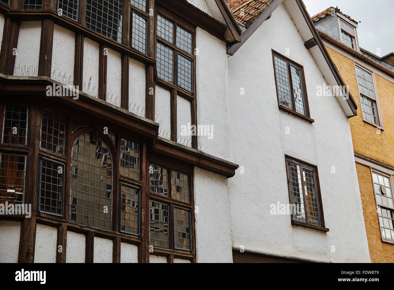 Mittelalterliche Gebäude auf Weihnachten Schritte, Bristol, Großbritannien. Stockfoto