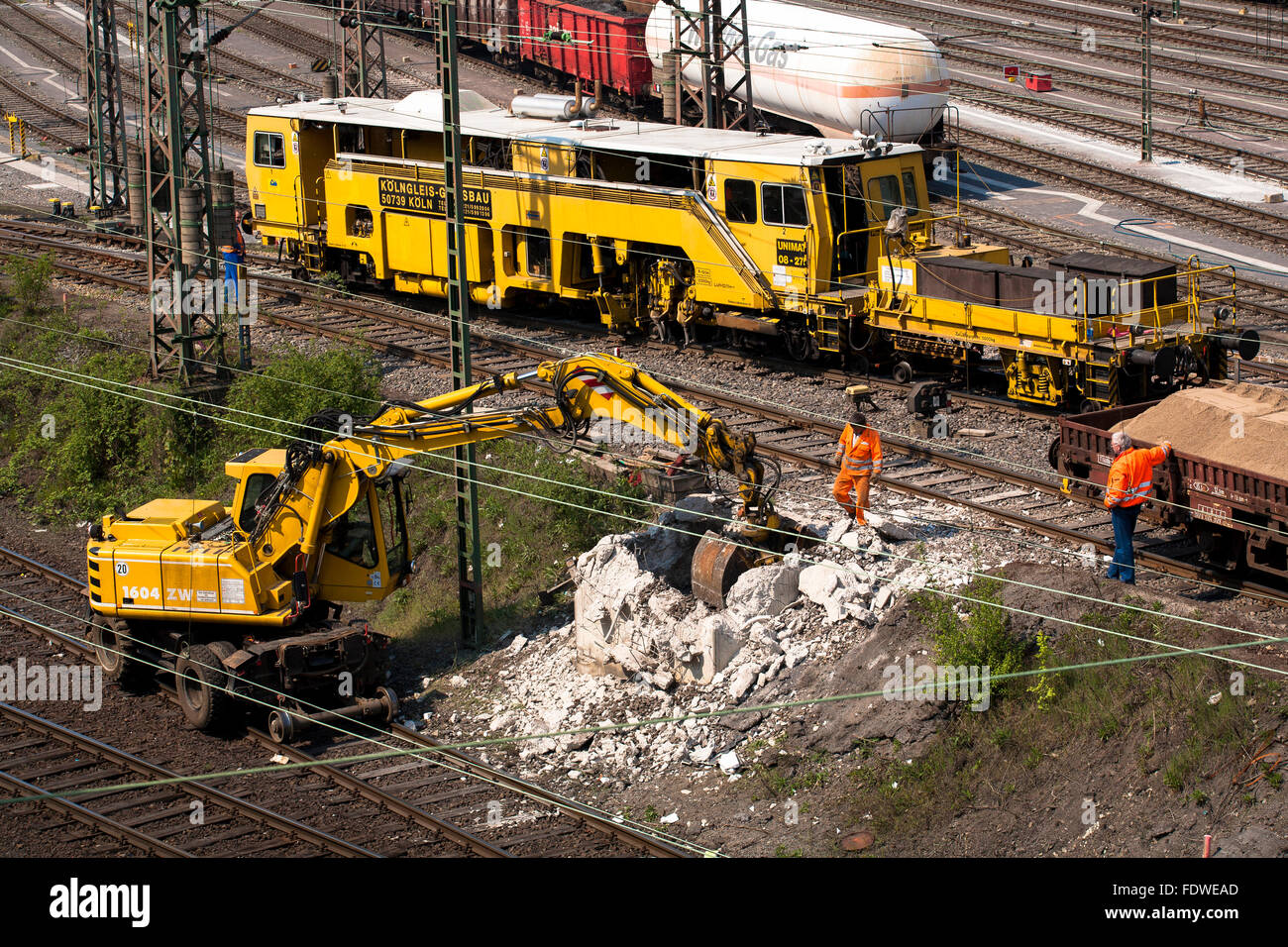 DEU, Deutschland, Ruhrgebiet, Hagen, Gleisbau im Stadtteil Vorhalle. Stockfoto