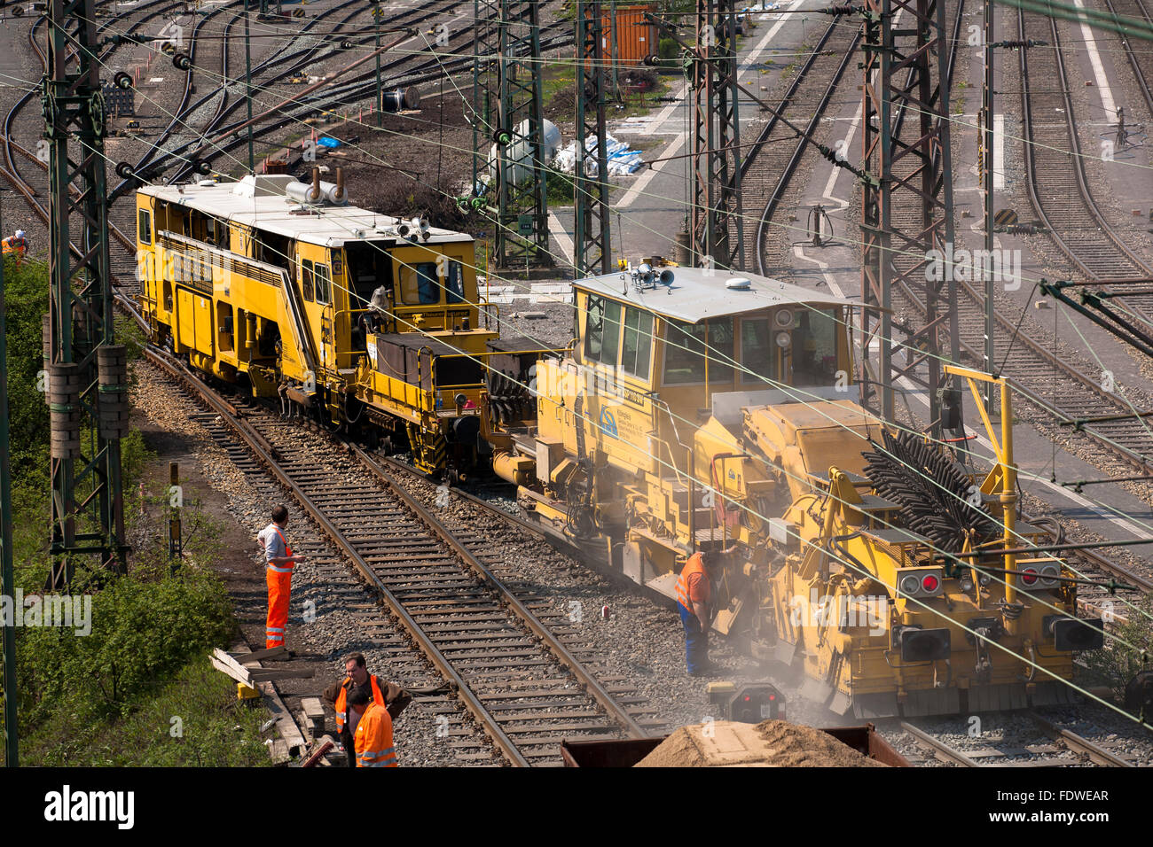 DEU, Deutschland, Ruhrgebiet, Hagen, Gleisbau im Stadtteil Vorhalle. Stockfoto