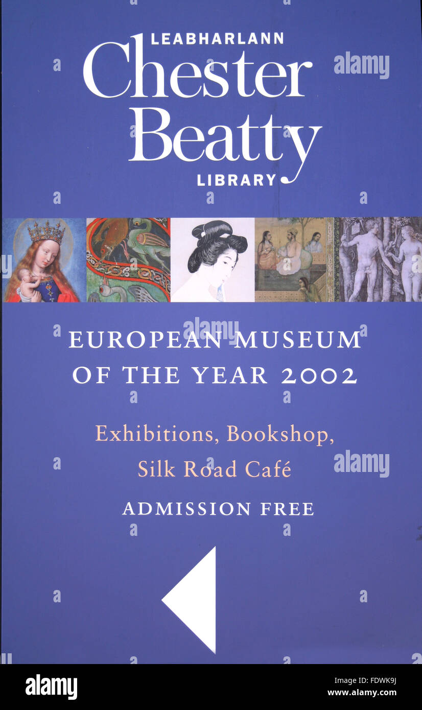 Besuchen Sie die Chester Beatty Library, Dublin, Irland Stockfoto