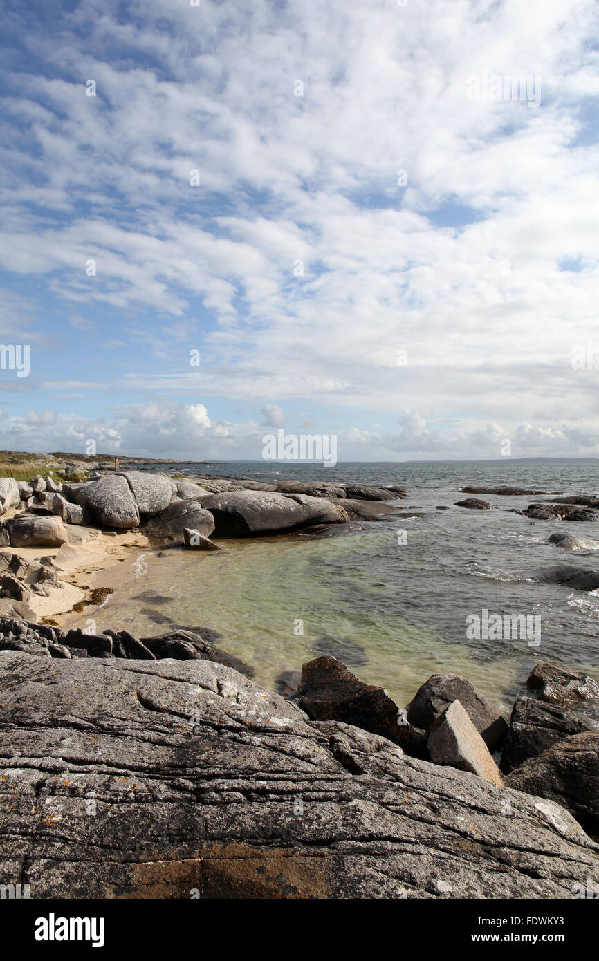 Korallenstrand in Carraroe, Co. Galway, Irland Stockfoto