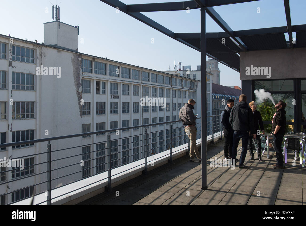 Berlin, Deutschland, eine Cafeteria-Terrasse Stockfoto