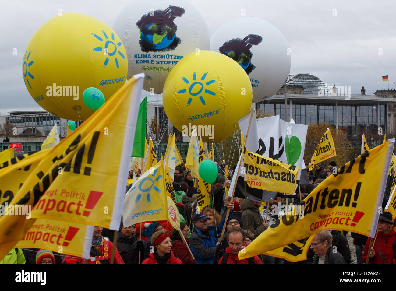 Berlin, Deutschland, globale Klima März im Regierungsviertel Stockfoto