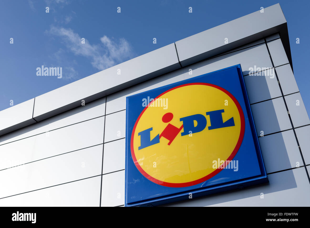 Lidl Supermarkt Arnold, Nottingham, UK. Stockfoto