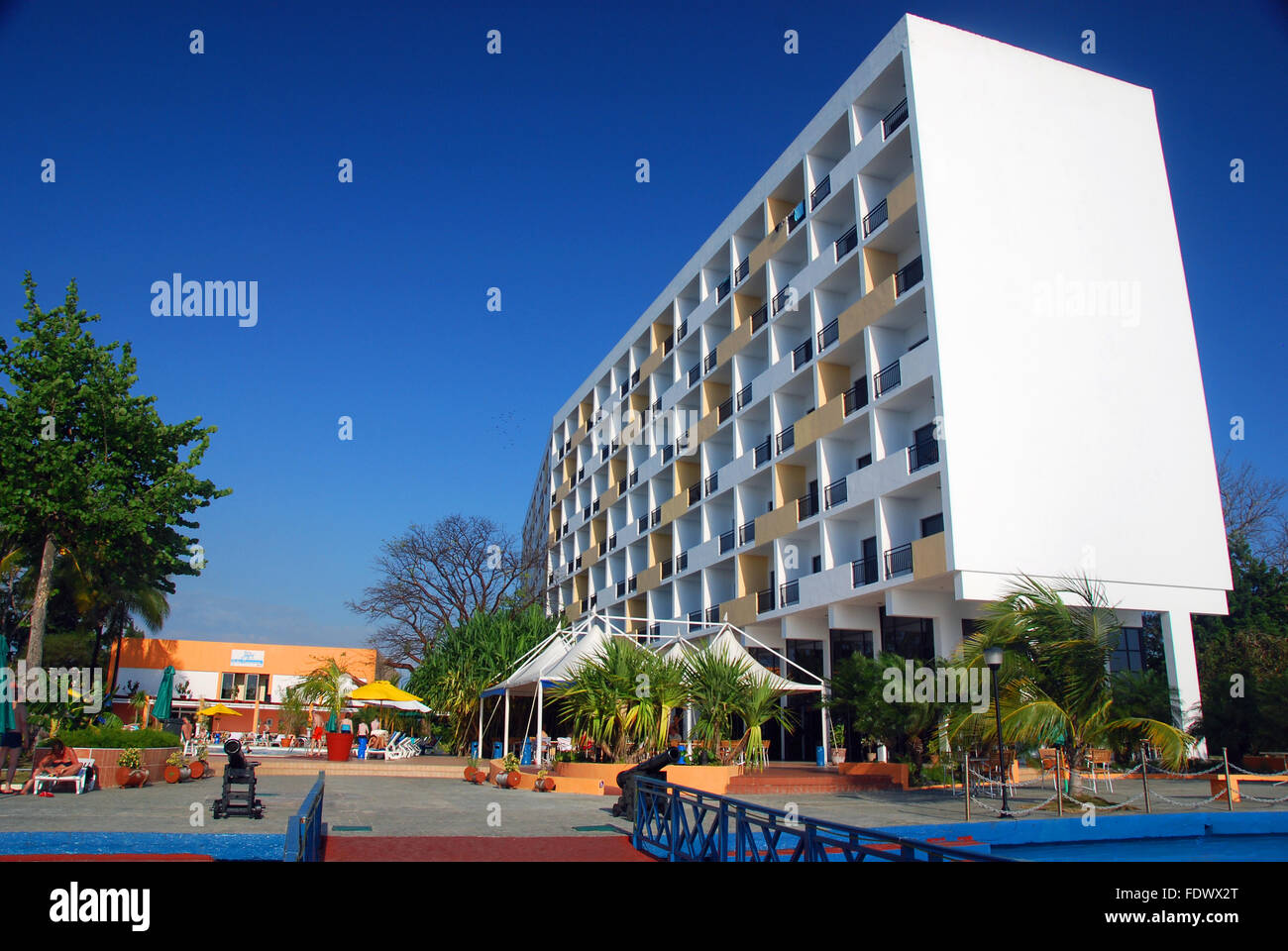 Rückseite des Hotel Jagua in Cienfuegos, Kuba Stockfoto