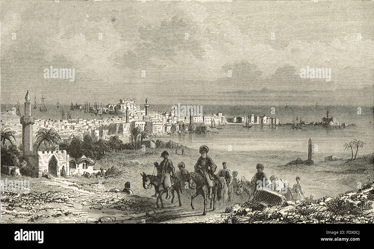 Alter Stich von Alexandria, Ägypten Stockfoto