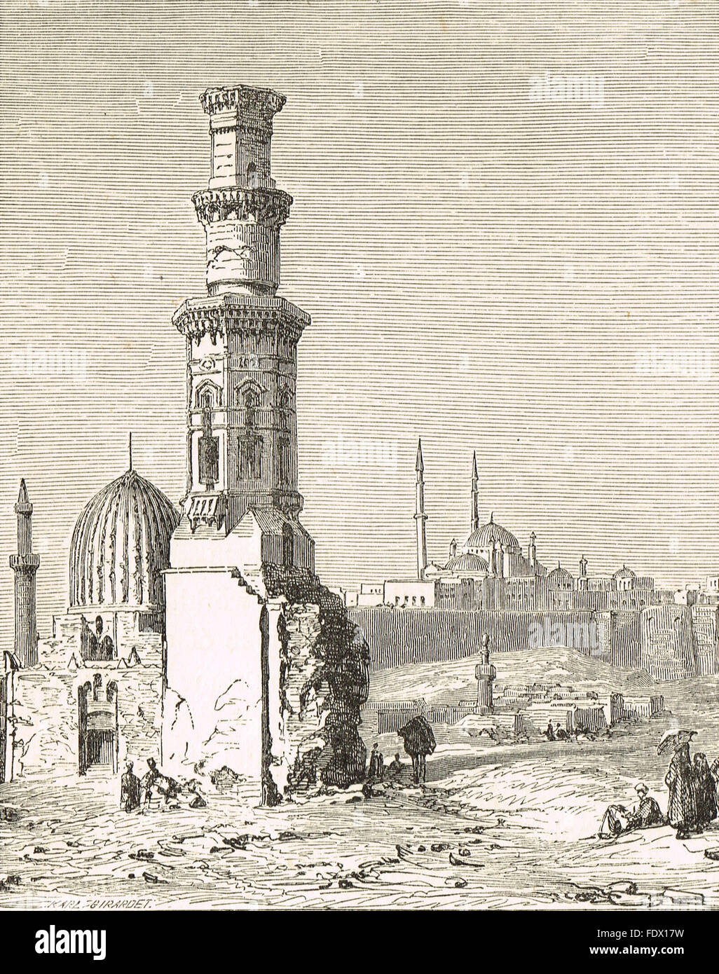 Gräber der Kalifen & Zitadelle von Kairo Stockfoto