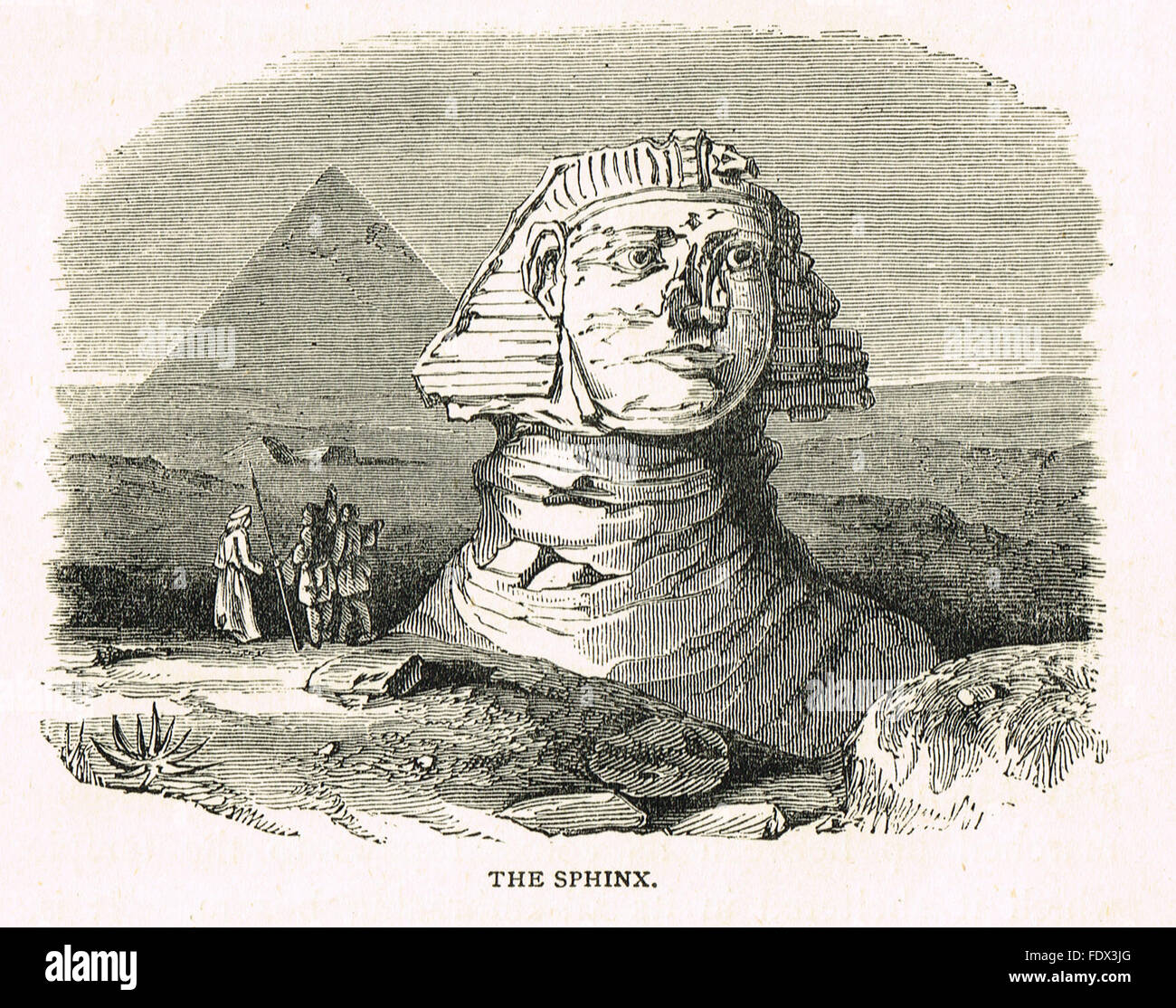 Große Sphinx von Gizeh & Pyramide Ägypten Stockfoto