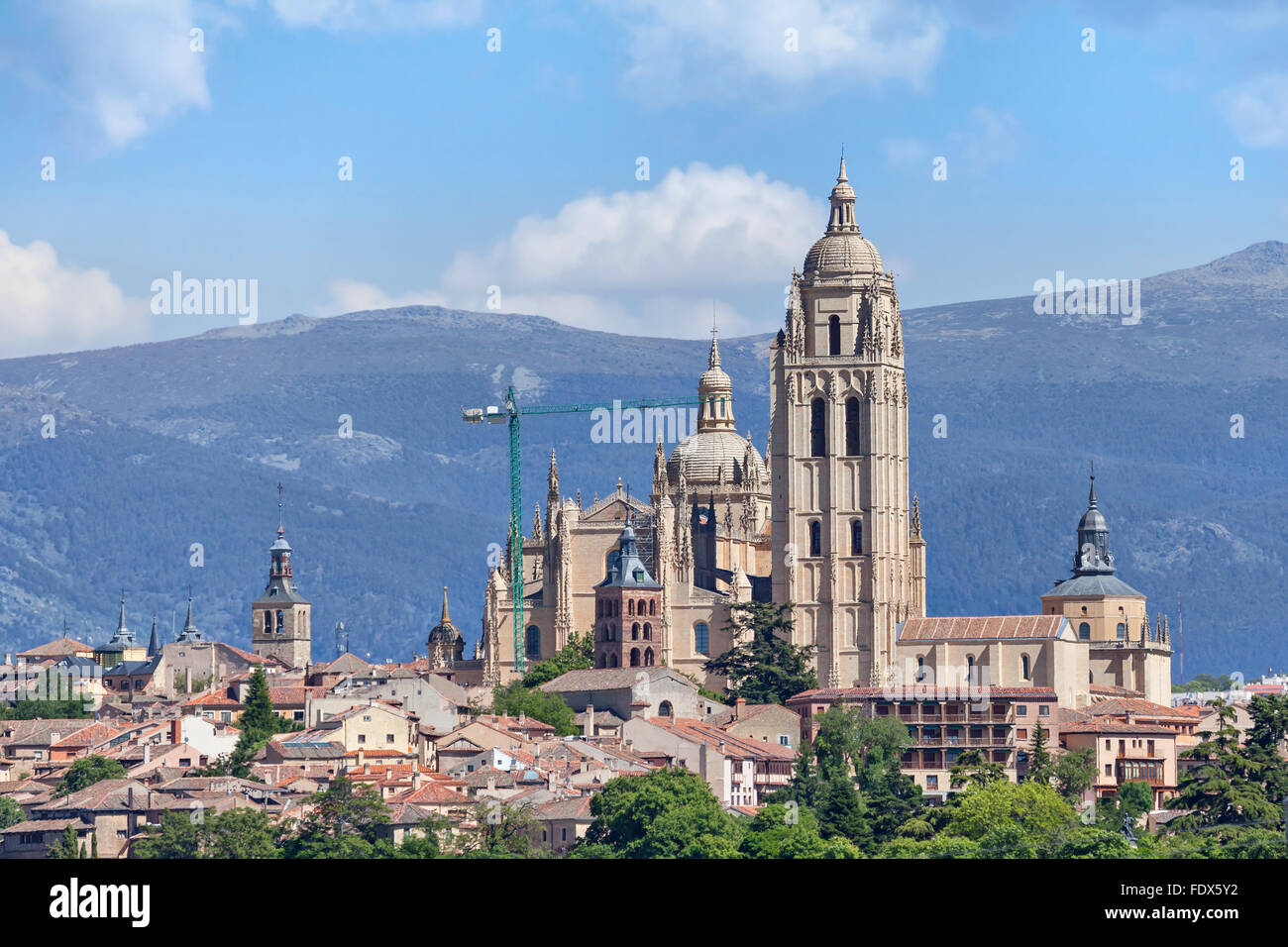 Catedral de Santa Maria de Segovia in der historischen Stadt Segovia in Castilla y Leon, Spanien Stockfoto