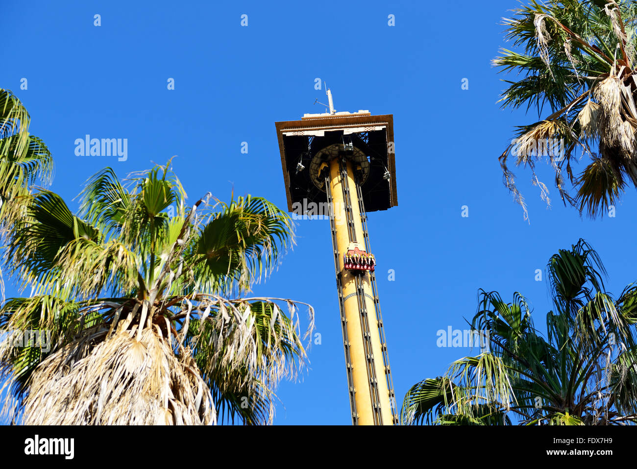 Die Hurakan Condor Fahrt im Vergnügungspark Port Aventura, Salou, Spanien Stockfoto