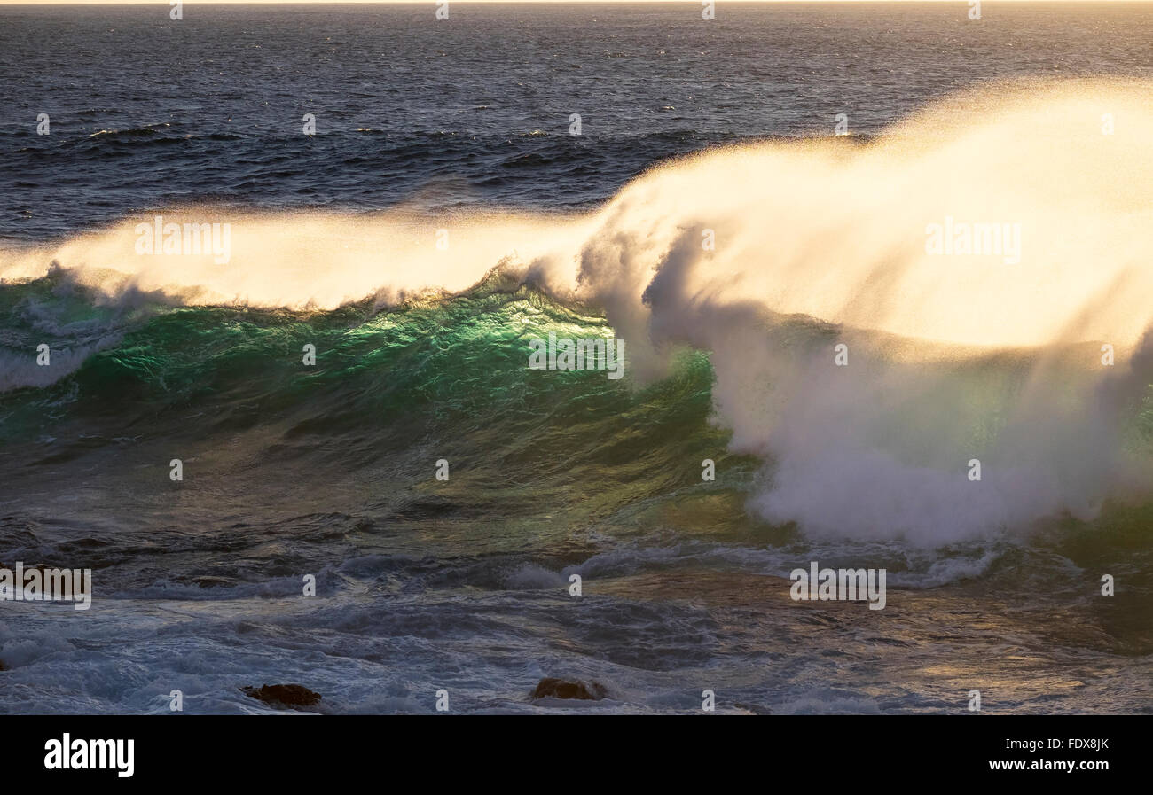 Ocean Wave, Atlantik, Valle Gran Rey, La Gomera, Kanarische Inseln, Spanien Stockfoto