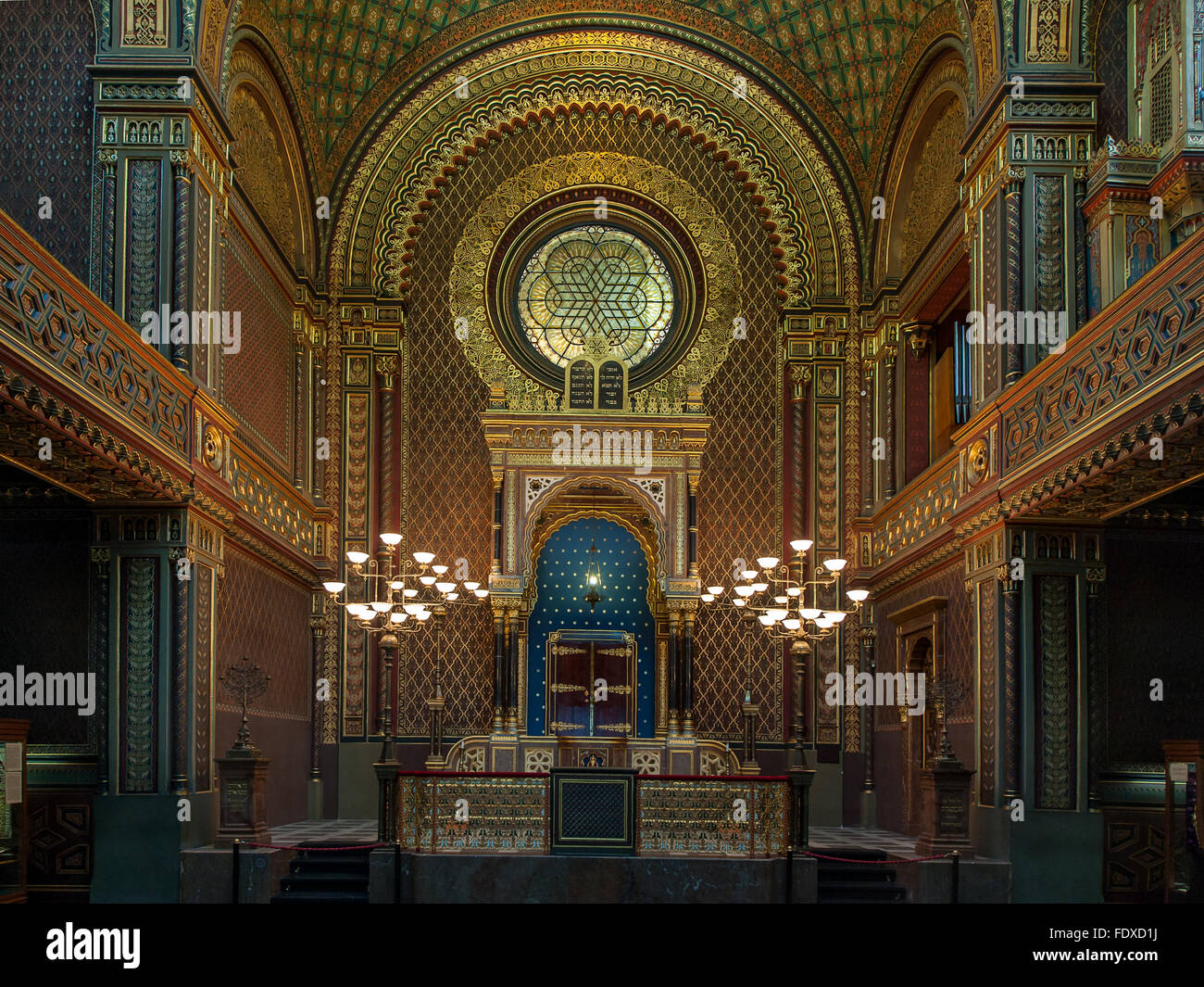 Die spanische Synagoge in Prag. Tschechische Republik. Stockfoto