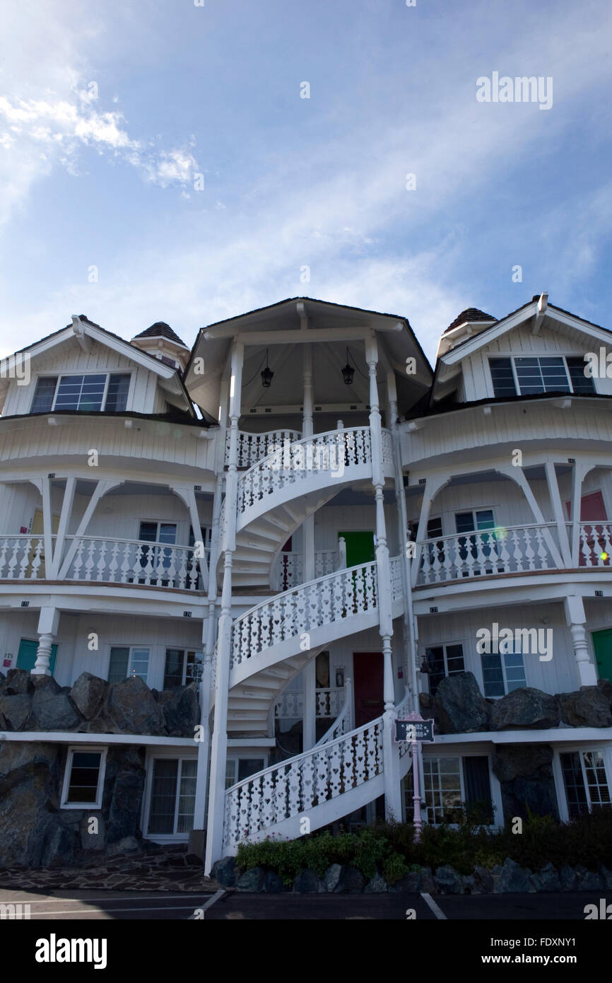 Ein Blick auf die Madonna Inn in San Luis Obispo, Kalifornien Stockfoto