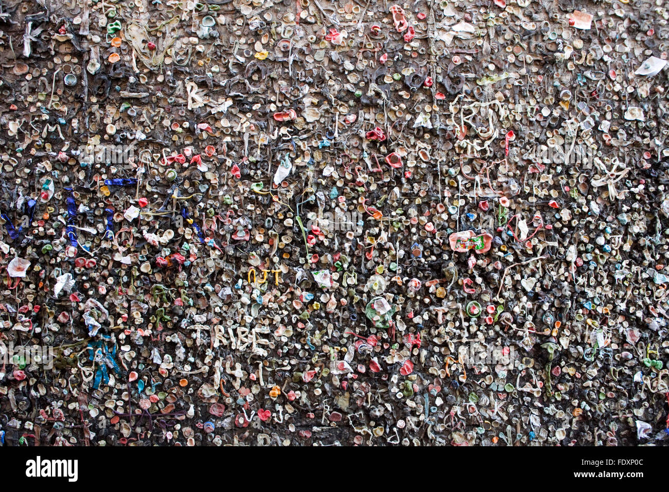 Eine Ansicht von Bubblegum Alley in San Luis Obispo, Kalifornien Stockfoto