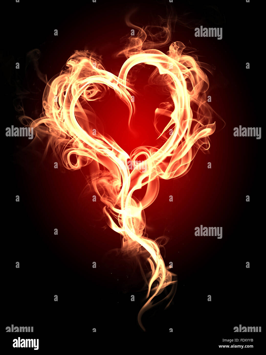 Burning Fire Heart Illustration Stockfotos und bilder Kaufen Alamy